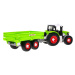 mamido  Konstrukční traktor s přívěsem zelený