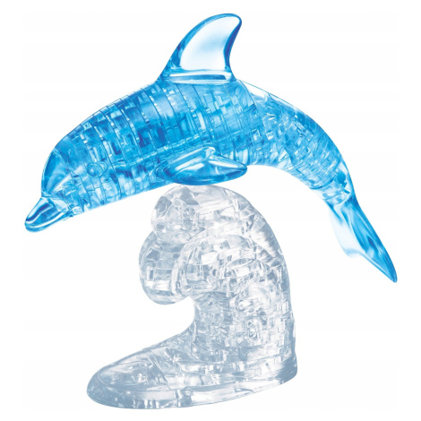 3D puzzle Crystal Puzzle: modrý delfín, 95 dílků
