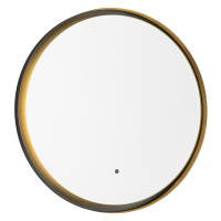 Moderní koupelnové zrcadlo černé včetně LED a dotykového stmívače - Pim
