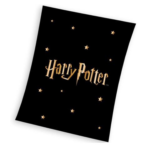 Dětská deka Harry Potter Gold Stars 130x170 cm Carbotex