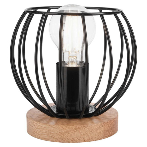 Černá stolní lampa, výška 16 cm Timo – LAMKUR
