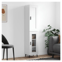 vidaXL Skříň highboard bílá s vysokým leskem 34,5x34x180 cm kompozit