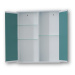 Olsen spa Basic II koupelnová skříňka 46 x 55 se zrcadlem - kovové provedení