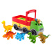 Nákladní auto s 5 dinosaury Dino Safary Truck Kiddieland s pohyblivými částmi a se zvukem a svět