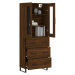 vidaXL Skříň highboard hnědý dub 69,5 x 34 x 180 cm kompozitní dřevo