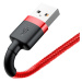 Baseus Cafule extra odolný nylonem opletený kabel USB / Lightning QC3.0 2A 3m red