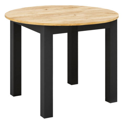 Jídelní rozkládací stůl, dub craft zlatý/černá, 103-142x76 cm, HARRY Tempo Kondela