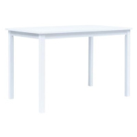 Jídelní stůl bílý 114x71x75 cm masivní kaučukovník