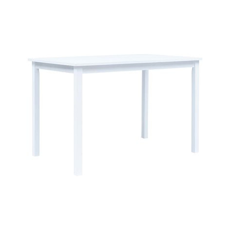 Jídelní stůl bílý 114x71x75 cm masivní kaučukovník SHUMEE