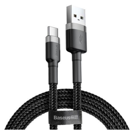 Datový kabel Baseus Cafule Cable USB pro Type-C 2A 2M, šedá/černá