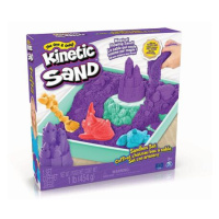 Spin Master Kinetic Sand Krabice tekutého písku s podložkou, fialová