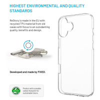 TPU gelový kryt FIXED ReStory AntiUV pro Apple iPhone 16 Plus, transparentní