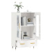 vidaXL Skříň highboard lesklá bílá 69,5 x 31 x 115 cm kompozitní dřevo