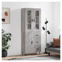 vidaXL Skříň highboard šedá sonoma 69,5 x 34 x 180 cm kompozitní dřevo