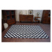 Dywany Lusczow Kusový koberec SKETCH CALLUM bílý / černý - diamant