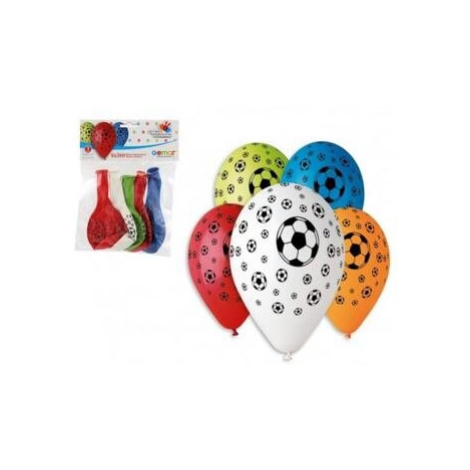 Balonek/Balonky nafukovací fotbal 12'' průměr 30cm 5ks v sáčku