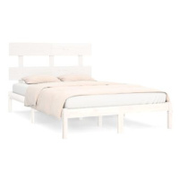 Rám postele bílý masivní dřevo 200 × 200 cm, 3104694