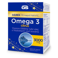 GS Omega 3 citrus 3000mg cps.100+70 dárek