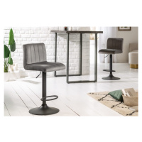LuxD Designová barová židle Walnut šedý samet