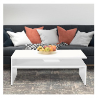Adore Furniture Konferenční stolek 42x110 cm bílá