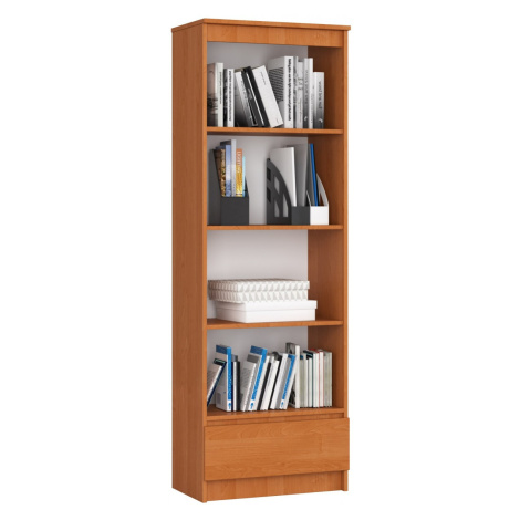 Ak furniture Kancelářský regál Rexa 60 cm 1 šuplík a 4 police olše