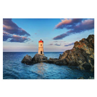 Umělecká fotografie Old lighthouse of Capo Ferro, Davide Seddio, (40 x 26.7 cm)