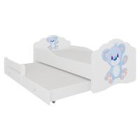ArtAdrk Dětská postel CASIMO II | s přistýlkou Provedení: Modrý medvídek
