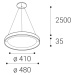 LED2 3271871 Závěsné svítidlo BELLA SLIM 48 P-Z, W 38W 2700K/3000K/4000K bílá