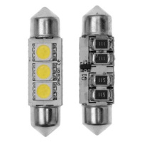 AMIO LED 12V 1,78W 3x SMD bílá 5600k (patice SV8,5) (délka 36 mm) kompatibilní s CAN-BUS