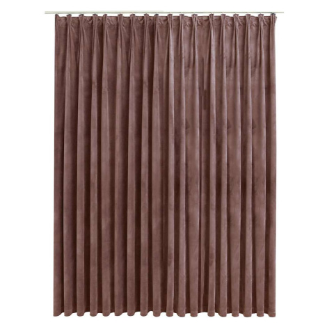 vidaXL Zatemňovací závěs s háčky sametový starorůžový 290 x 245 cm