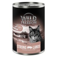 Výhodná balení Wild Freedom Adult 24 x 400 g - Strong Lands - vepřové a kuřecí