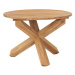 Shumee Zahradní jídelní stůl O 110×75 cm masivní teakové dřevo, 316169