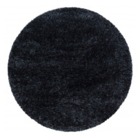 Ayyildiz koberce Kusový koberec Brilliant Shaggy 4200 Black kruh - 160x160 (průměr) kruh cm