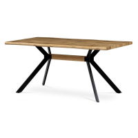 Jídelní stůl CHARLES — 160x90x76 cm, dekor divoký dub