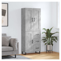 vidaXL Skříň highboard betonově šedá 69,5x34x180 cm kompozitní dřevo