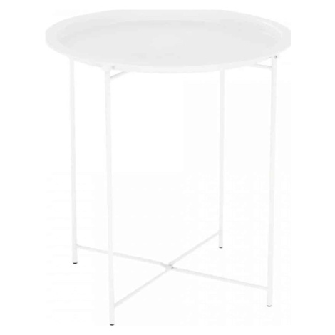 Tempo Kondela Příruční stolek s odnímatelným tácem RENDER - bílý + kupón KONDELA10 na okamžitou 