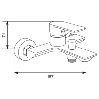 MEXEN/S Alexa SET umyvadlová + vanová baterie s příslušenstvím DS62, černá 71203DS62-70