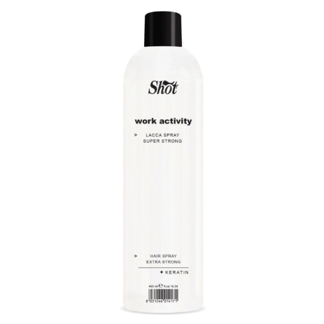 Shot Work Activity Hair Spray EXTRA STRONG + KERATIN - extra silný fixační sprej s keratinem, 49