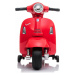 Elektrická motorka Vespa GTS, červená, s pomocnými koly, Licencované, 6V Baterie, 30W
