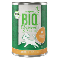 Výhodné balení zooplus Bio Junior 12 x 400 g - bio kuřecí s bio dýní