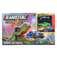 Teamsterz dráha dinosaurus + 2 autíčka