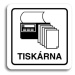 Accept Piktogram "tiskárna" (80 × 80 mm) (bílá tabulka - černý tisk)