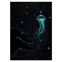 Ilustrace Starry Jellyfish, Aliriza Cakir, 30 × 40 cm