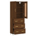 vidaXL Skříň highboard hnědý dub 69,5 x 34 x 180 cm kompozitní dřevo