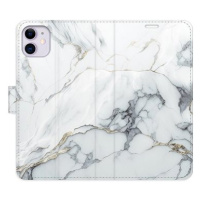 iSaprio flip pouzdro SilverMarble 15 pro iPhone 11