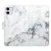 iSaprio flip pouzdro SilverMarble 15 pro iPhone 11