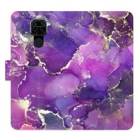 iSaprio flip pouzdro Purple Marble pro Xiaomi Redmi Note 9