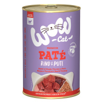 WOW CAT Adult hovězí a krůta 6 × 400 g