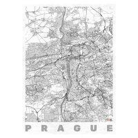 Mapa Prague, Hubert Roguski, 30 × 40 cm