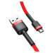 Baseus Cafule extra odolný nylonem opletený kabel USB / Micro USB QC3.0 2,4A 1m red